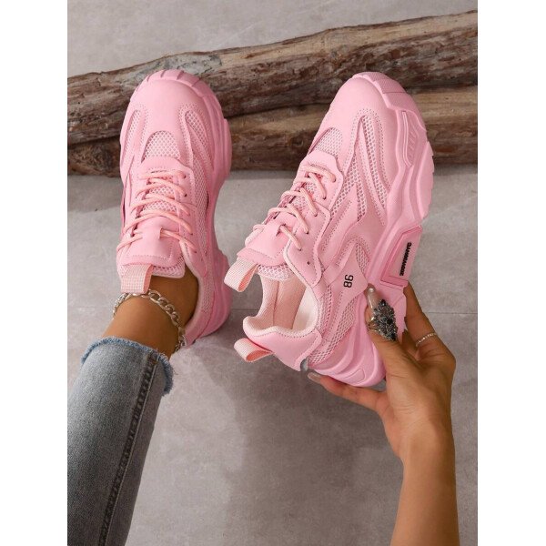 Zapatillas deportivas y de estudiante de mujer de estilo grueso para otoño/invierno - Imagen 2
