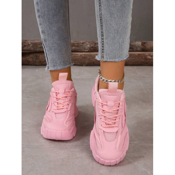 Zapatillas deportivas y de estudiante de mujer de estilo grueso para otoño/invierno - Imagen 6