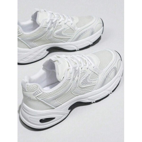 Zapatillas de deporte informales con plataforma y cordones para mujer, con suela elevada, de malla, transpirables, suaves, cómodas y versátiles, ligeras y versátiles, para uso diario en exteriores y en las cuatro estaciones. - Imagen 11