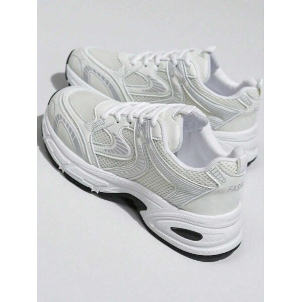 Zapatillas de deporte informales con plataforma y cordones para mujer, con suela elevada, de malla, transpirables, suaves, cómodas y versátiles, ligeras y versátiles, para uso diario en exteriores y en las cuatro estaciones. - Imagen 12