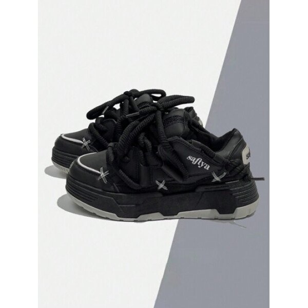Nuevos zapatos deportivos de moda, ligeros, con cordones, cómodos, de casual para mujer