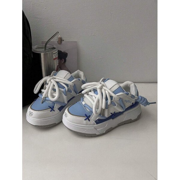 Nuevos zapatos deportivos de moda, ligeros, con cordones, cómodos, de casual para mujer - Imagen 13