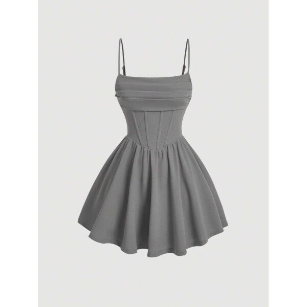 Vestido de verano blanco con estructura de corset y drapeado - Imagen 22