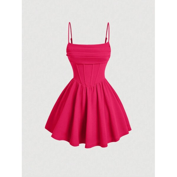 Vestido de verano blanco con estructura de corset y drapeado - Imagen 31