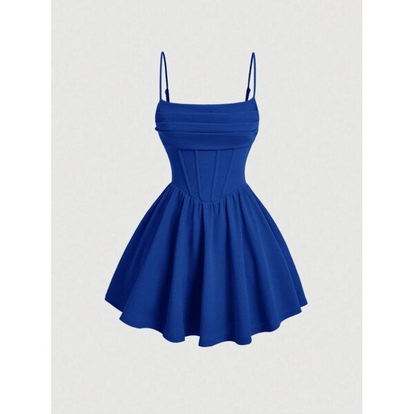 Vestido de verano blanco con estructura de corset y drapeado - Imagen 39
