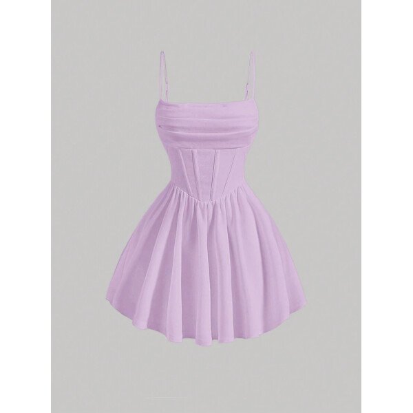 Vestido de verano blanco con estructura de corset y drapeado - Imagen 55