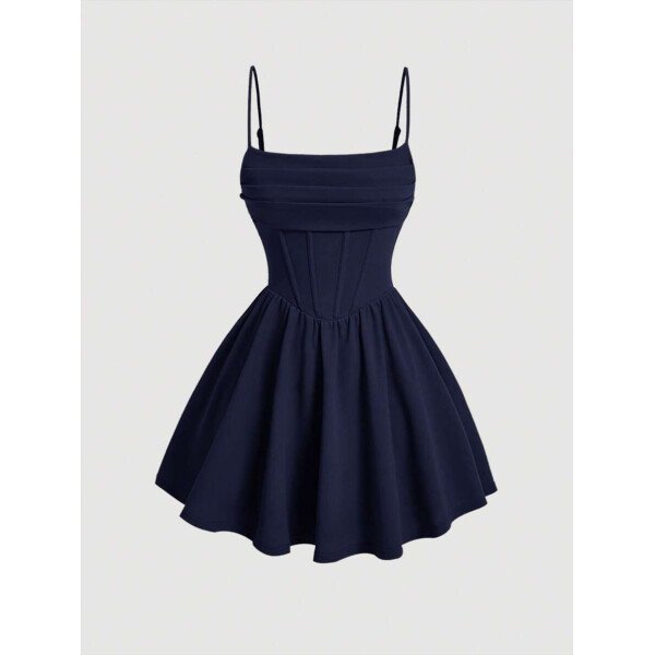 Vestido de verano blanco con estructura de corset y drapeado - Imagen 59