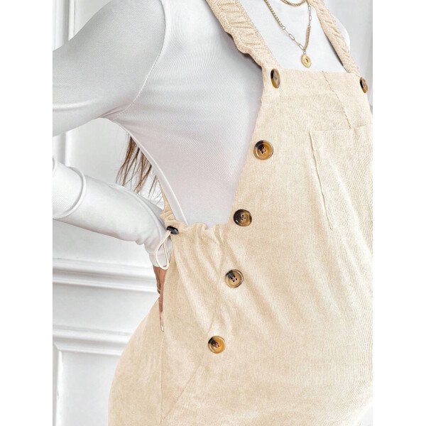 Mono informal con elástico ajustable marrón para maternidad - Imagen 5