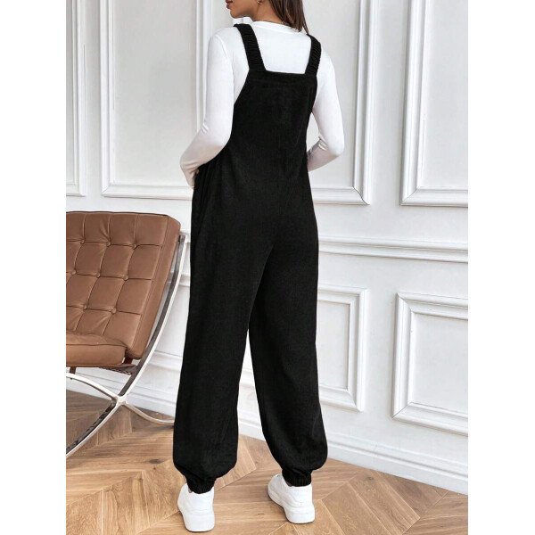 Mono informal con elástico ajustable marrón para maternidad - Imagen 9