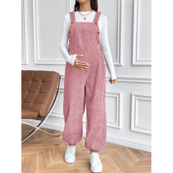 Mono informal con elástico ajustable marrón para maternidad - Imagen 29