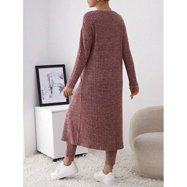 Conjunto de 2 piezas de Maternidad: mono tubo entallado y cárdigan - Imagen 10