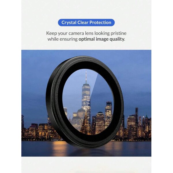 3 piezas Película protectora de lente de cámara para iPhone 17/17 Pro/17 Pro Max/Pro/Promax, Protector de pantalla de vidrio templado 9H con anillo de metal decorativo accesorio (Naranja brillante) - Imagen 11