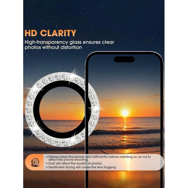 3 piezas Película protectora de lente de cámara para iPhone 17/17 Pro/17 Pro Max/Pro/Promax, Protector de pantalla de vidrio templado 9H con anillo de metal decorativo accesorio (Naranja brillante) - Imagen 22