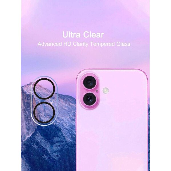3 piezas Película protectora de lente de cámara para iPhone 17/17 Pro/17 Pro Max/Pro/Promax, Protector de pantalla de vidrio templado 9H con anillo de metal decorativo accesorio (Naranja brillante) - Imagen 34