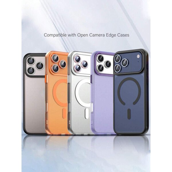 3 piezas Película protectora de lente de cámara para iPhone 17/17 Pro/17 Pro Max/Pro/Promax, Protector de pantalla de vidrio templado 9H con anillo de metal decorativo accesorio (Naranja brillante) - Imagen 48