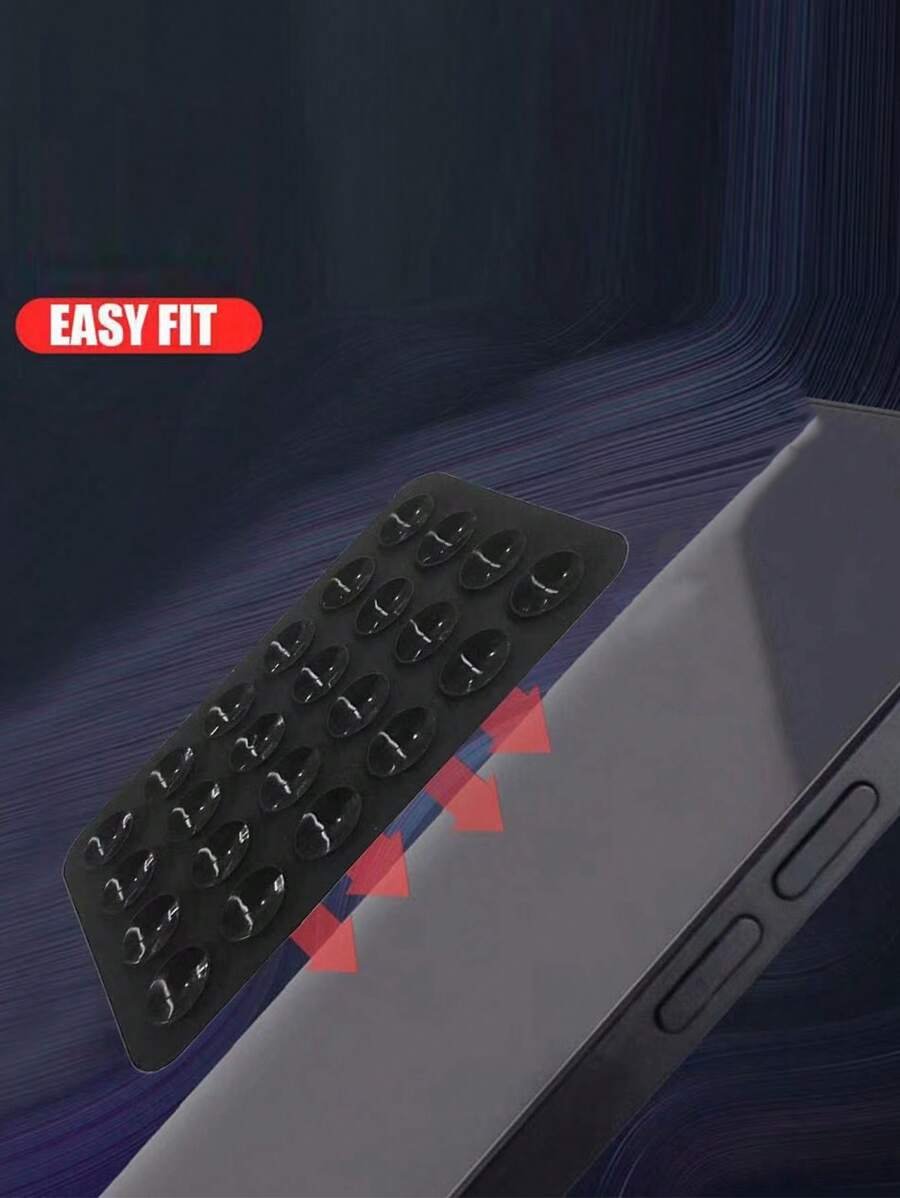 Estuche para teléfono móvil hecho de silicona, 2 piezas con soporte adhesivo para teléfono y 24 ventosas para fijarlo en fundas de PC y bolsos. - Imagen 8