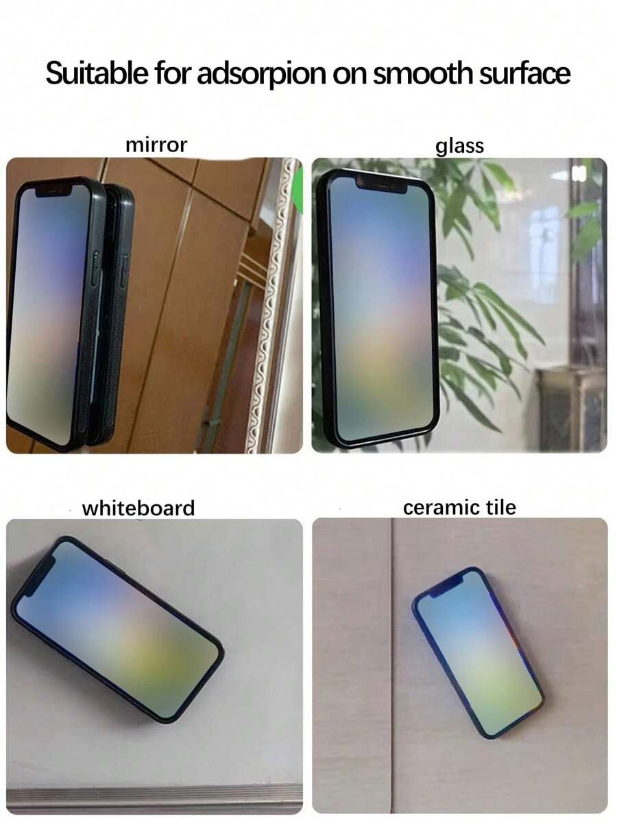 Estuche para teléfono móvil hecho de silicona, 2 piezas con soporte adhesivo para teléfono y 24 ventosas para fijarlo en fundas de PC y bolsos. - Imagen 11