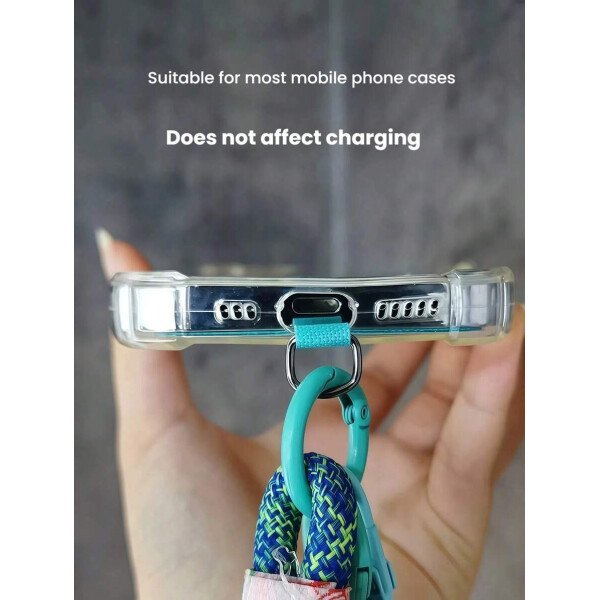 Cordón decorativo con margaritas, cinta de muñeca tejida linda, cordón antiperidida de teléfono unisex, cable de teléfono con clip - Imagen 7