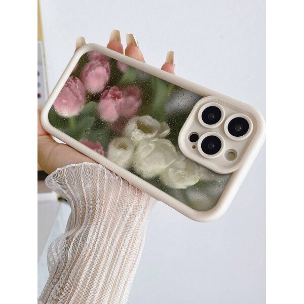 Funda de teléfono con flores, funda de teléfono con flores de verano y primavera, compatible con iPhone 15/14/13/12/XR/7/8, de silicona gruesa y suave, antiarañazos, resistente al agua y a los golpes, con diseño creativo de color caramelo y protección - Imagen 5