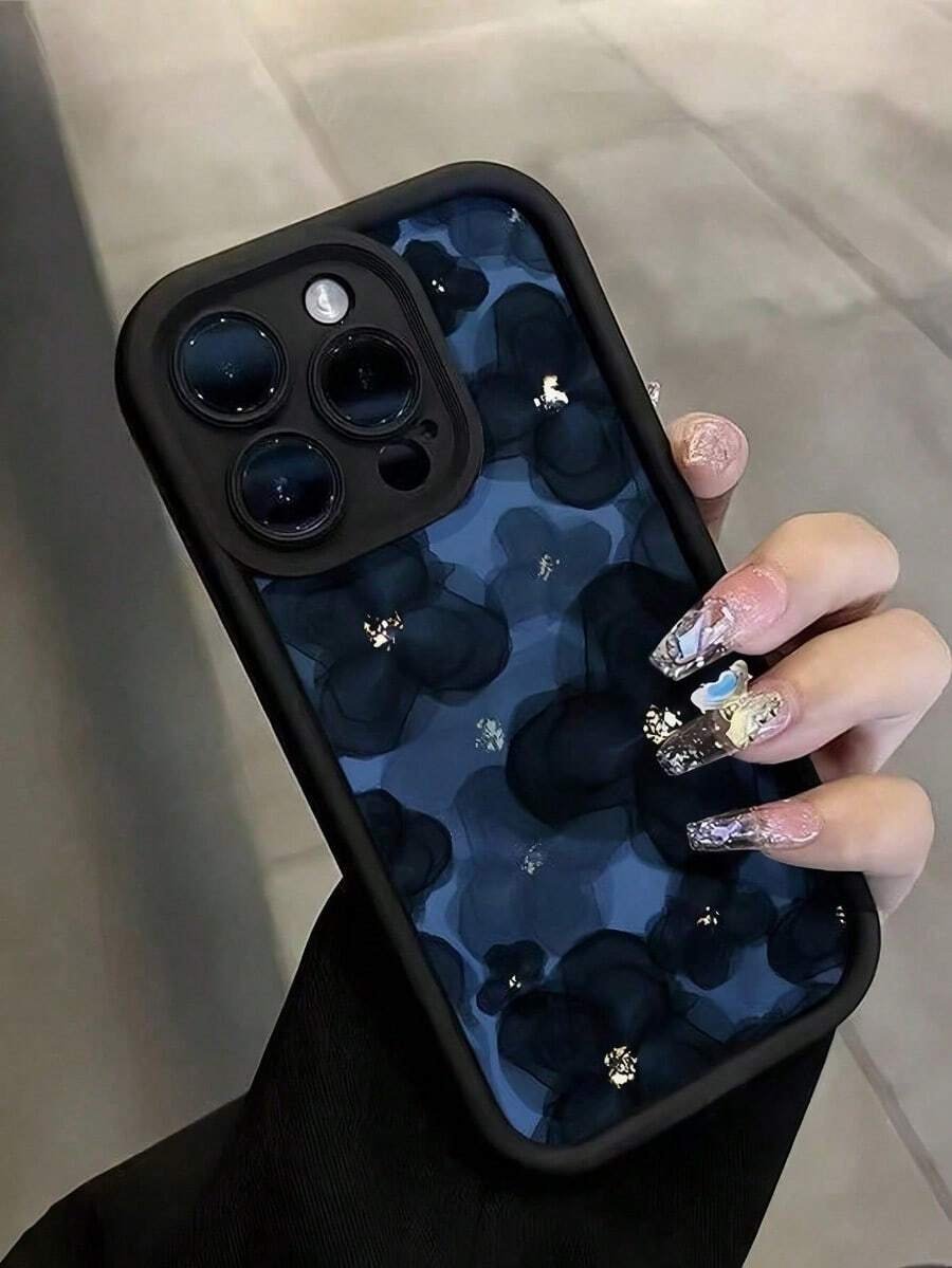Funda de teléfono con acabado mate con patrón floral azul marino, compatible con iPhone 16/15/14/13/12XXS/XR/x/7/8 Plus/Pro Max y Series, gran regalo para amigos, familia, novio, novia - Imagen 8