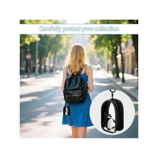 Organizador de cables de carga, bolsa de cable transparente impermeable, almacenamiento de cargador de teléfono móvil - Estuche portátil para auriculares, llaveros, artículos esenciales de viaje, llavero - Imagen 3