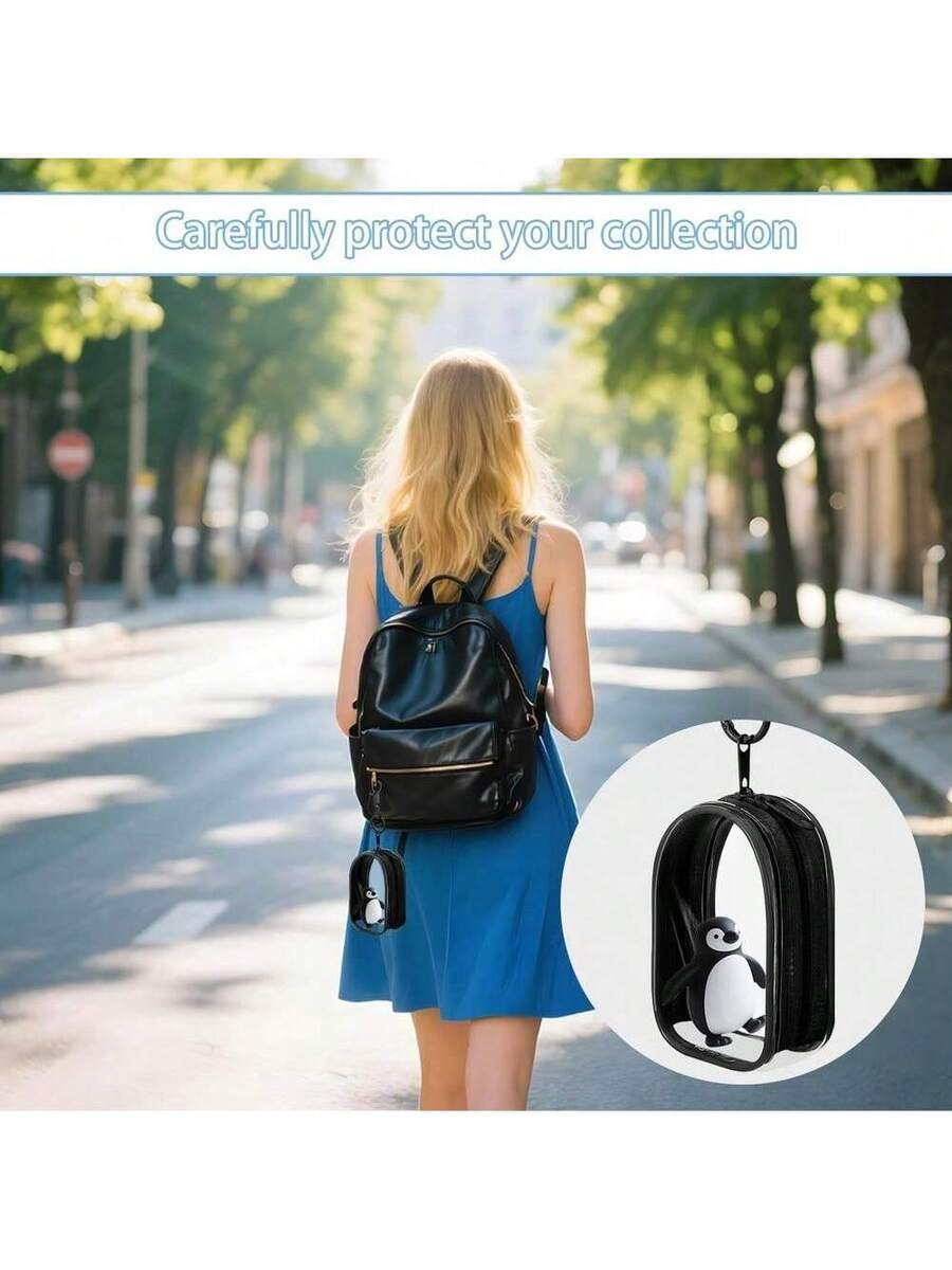 Organizador de cables de carga, bolsa de cable transparente impermeable, almacenamiento de cargador de teléfono móvil - Estuche portátil para auriculares, llaveros, artículos esenciales de viaje, llavero - Imagen 3
