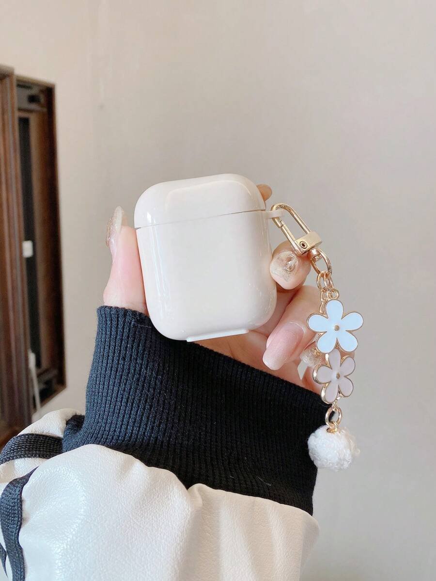 Funda de silicona líquida con diseño minimalista de flor compatible con el estuche de protección de , auriculares Bluetooth de Apple - Imagen 4