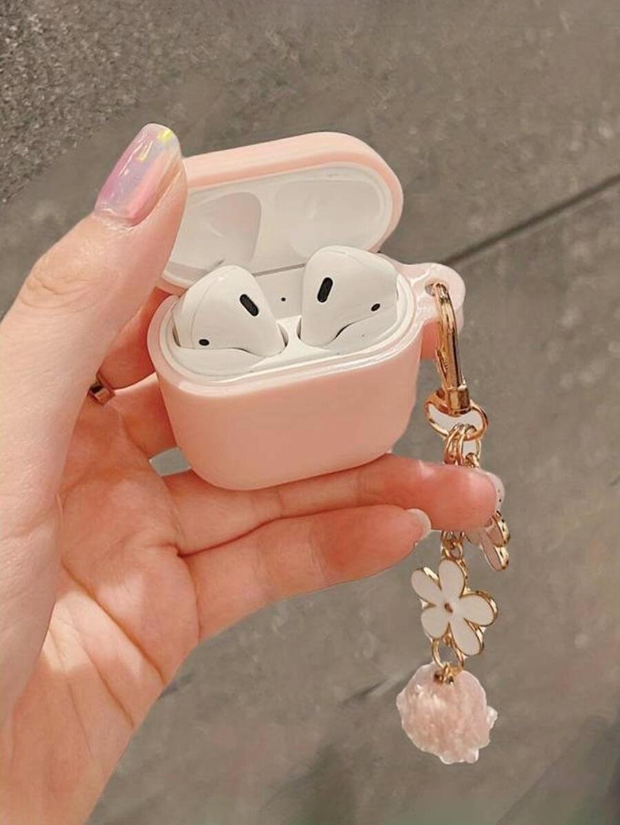 Funda de silicona líquida con diseño minimalista de flor compatible con el estuche de protección de , auriculares Bluetooth de Apple - Imagen 12