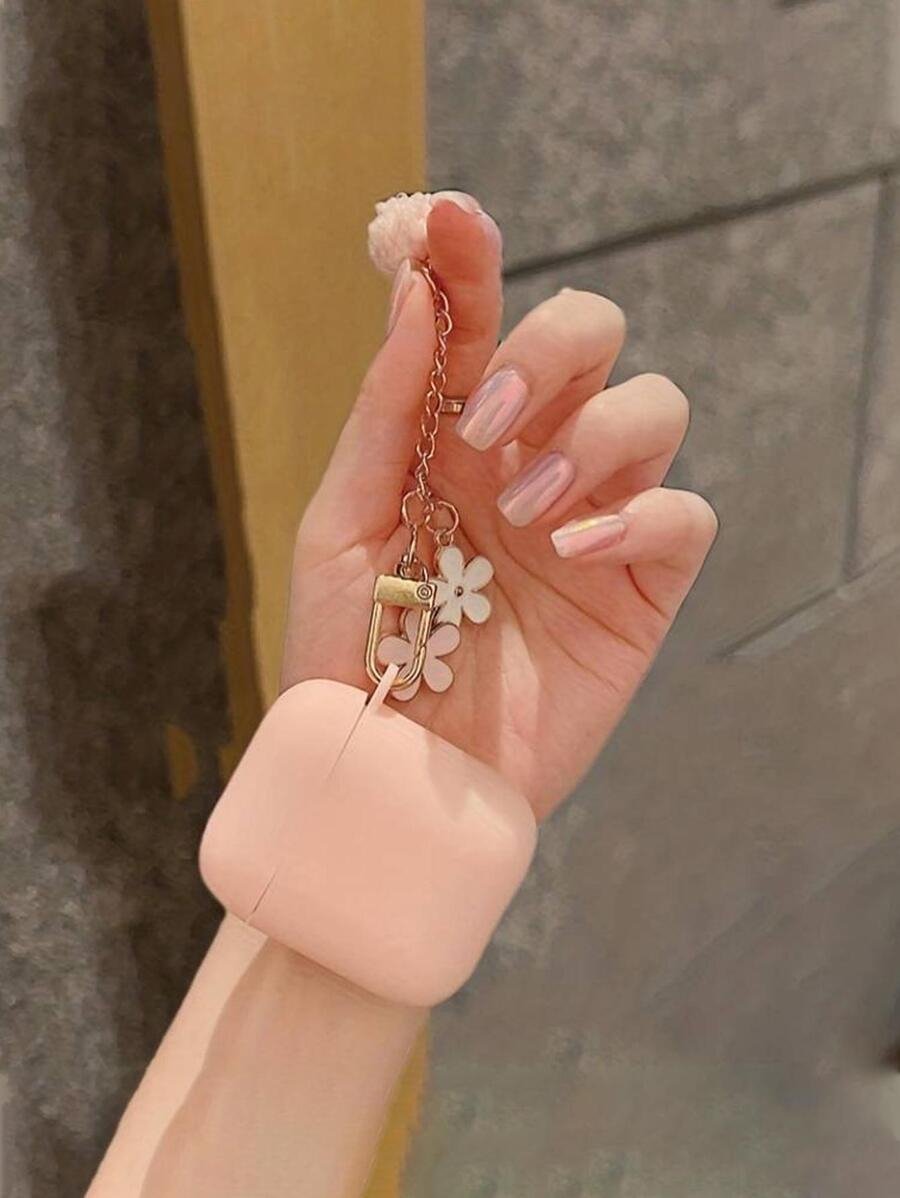 Funda de silicona líquida con diseño minimalista de flor compatible con el estuche de protección de , auriculares Bluetooth de Apple - Imagen 19