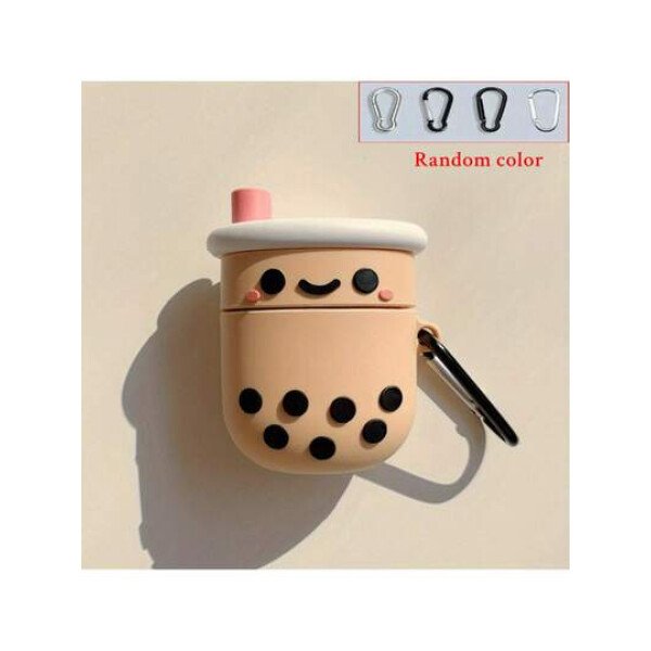 Estuche de silicona para AirPods 1/2 Pro y AirPod 3 con diseño de taza de té con leche de dibujos animados 3D - ¡Perfecto!