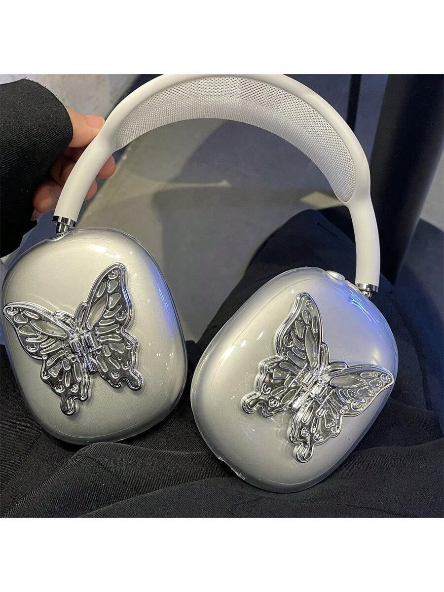 Funda protectora dura de 3D de mariposa plateada compatible con los auriculares inalámbricos Apple AirPods Max, estilo de moda de los 2000 - Imagen 6