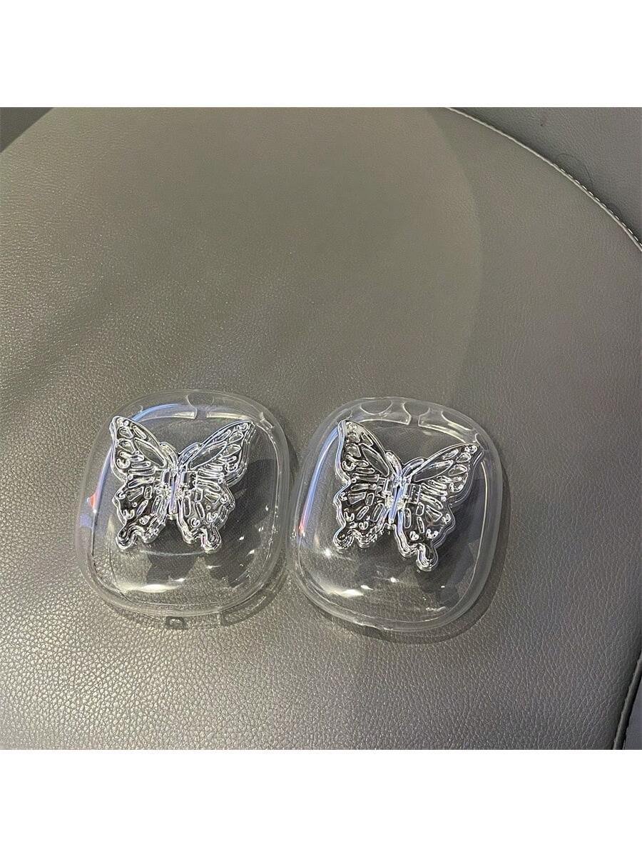 Funda protectora dura de 3D de mariposa plateada compatible con los auriculares inalámbricos Apple AirPods Max, estilo de moda de los 2000 - Imagen 7