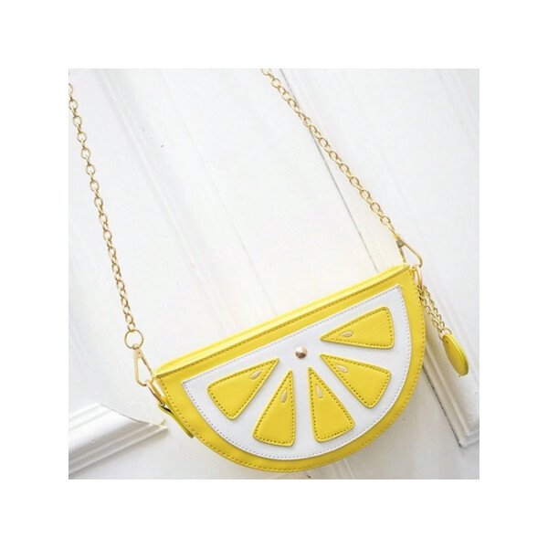 Bolso de hombro con diseño de fruta novedoso y lindo - bolso de hombro con forma de aguacate, naranja, limón, sandía, bolso bandolera con diseño de piña y fresa, bolso mini de hombro con forma de fruta, cartera de mujer (estilo fresco) - Imagen 6