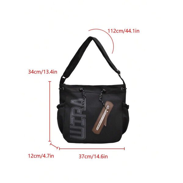 Bolsa de lona grande con decoración de estrella de 5 puntas sólida de nailon de nueva llegada para primavera/verano. Bolso de hombro y bandolera para mujeres, estudiantes y universitarias. Bolsa escolar, bolso escolar, bolsa de libros, impermeable, ligera, plegable, clásica y casual, adecuada para adolescentes, mujeres y estudiantes universitarias, perfecta para volver al colegio, primer día de clases, conciertos - Imagen 63
