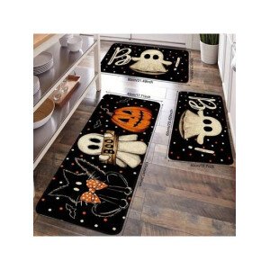 Alfombra clásica con patrón geométrico de piedra, alfombra de estilo rural retro, alfombra de cocina de estilo rústico, material de franela suave, cómodo y fácil de limpiar, adecuado para dormitorio, sala de estar, comedor, entrada de baño y lavadero.