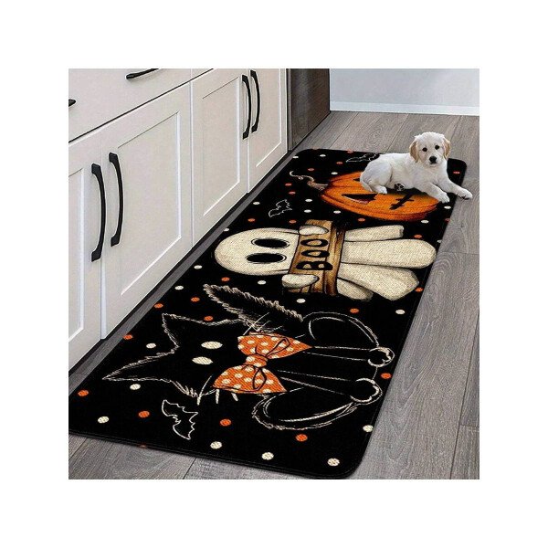 Alfombra clásica con patrón geométrico de piedra, alfombra de estilo rural retro, alfombra de cocina de estilo rústico, material de franela suave, cómodo y fácil de limpiar, adecuado para dormitorio, sala de estar, comedor, entrada de baño y lavadero. - Imagen 7