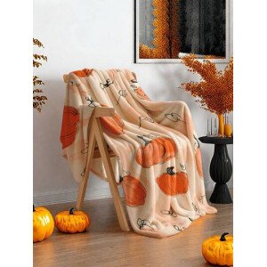 1 pieza Manta de franela para las 4 estaciones, ropa de cama, manta suave y gruesa con patrón de calabaza, amigable con la piel, para siesta en la oficina, decoración de habitación, viaje y camping, adecuada para sala de estar, dormitorio, de vuelta a la escuela, regalo festivo, decoración de Halloween