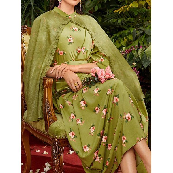 Vestido Estampado De Flores Para Mujer - Imagen 3