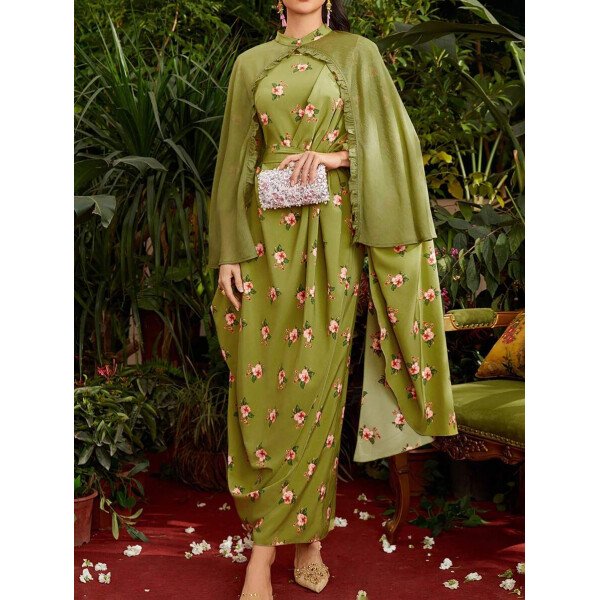Vestido Estampado De Flores Para Mujer - Imagen 4