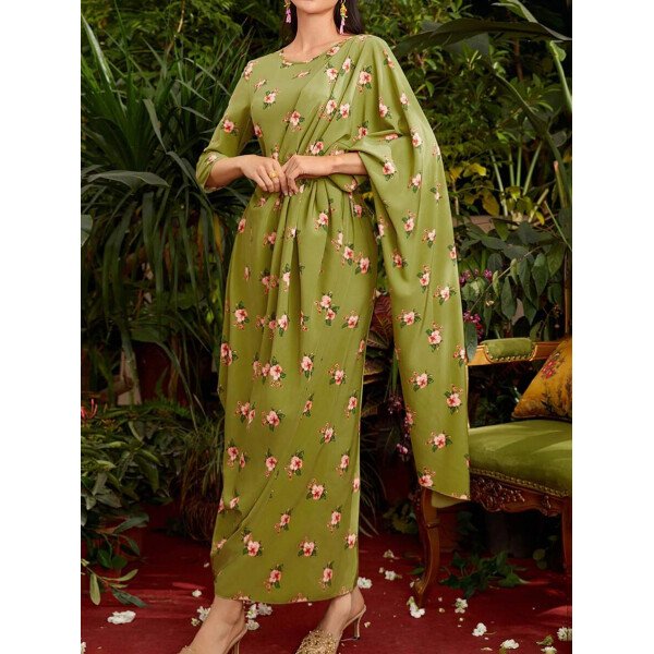 Vestido Estampado De Flores Para Mujer - Imagen 6