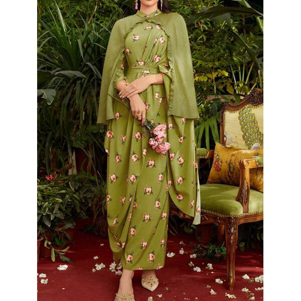 Vestido Estampado De Flores Para Mujer - Imagen 7