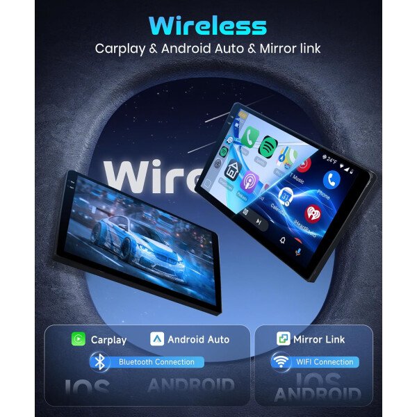 4+128G Android 15 Radio estéreo para coche para Ford Edge 2016-2020 con Carplay inalámbrico Android Auto, unidad principal de pantalla en celda de 9 pulgadas con GPS/Bluetooth 5.0/FM RDS/EQ/Wi-Fi - Imagen 2