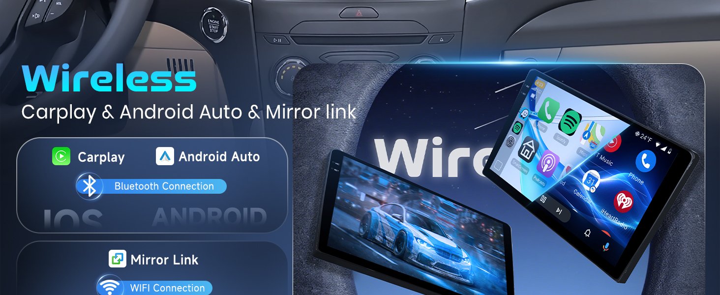 Wireless CarPlay/Android Auto and Mirror Link