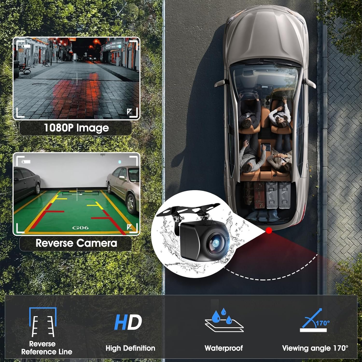 Estéreo inalámbrico portátil Carplay para automóvil, pantalla táctil HD de 7 pulgadas para automóvil con Apple CarPlay y Android Auto con cámara de respaldo/enlace de espejo/control de - Imagen 6