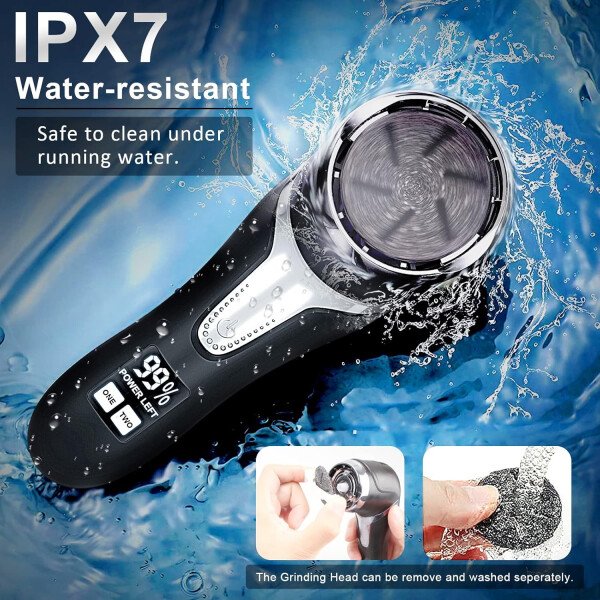 Removedor eléctrico de callos para pies (con aspiradora de caspa), kit de pedicura portátil para limas de pies, removedor de callos de pies, lima de pies impermeable recargable para el cuidado de los - Imagen 28