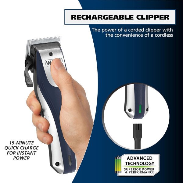 Wahl Cortapelos inalámbricos recargables de iones de litio para hombres, mujeres y niños con tecnología de carga inteligente para un corte de pelo cómodo en casa, modelo 79470 - Imagen 8