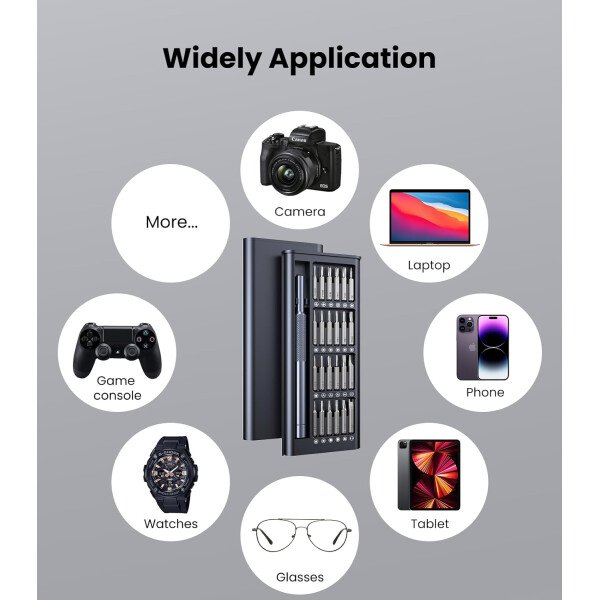 AXTH Juego de destornilladores de precisión pequeños 25 en 1, kit de herramientas de reparación magnética profesional para teléfono, computadora, reloj, laptop, Macbook, timbre de timbre de anillo, - Imagen 7