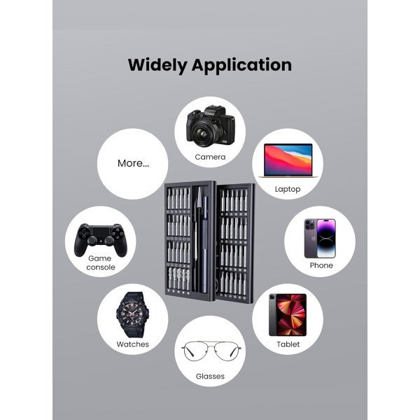 AXTH Juego de destornilladores de precisión pequeños 25 en 1, kit de herramientas de reparación magnética profesional para teléfono, computadora, reloj, laptop, Macbook, timbre de timbre de anillo, - Imagen 11