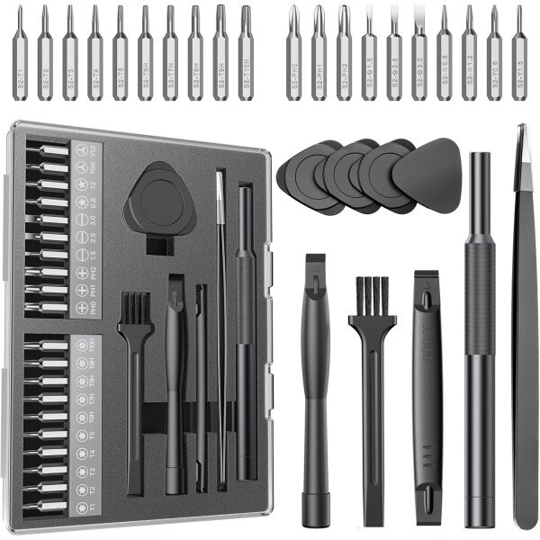 AXTH Juego de destornilladores de precisión pequeños 25 en 1, kit de herramientas de reparación magnética profesional para teléfono, computadora, reloj, laptop, Macbook, timbre de timbre de anillo, - Imagen 12