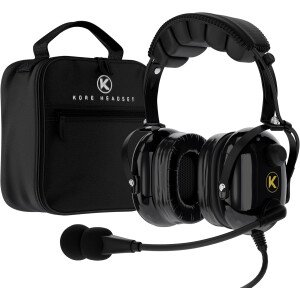 KA-1 - Auriculares de aviación general para pilotos, compatibilidad mono y estéreo, reducción pasiva de ruido, micrófono con cancelación de ruido, sellos de gel para los oídos, diadema